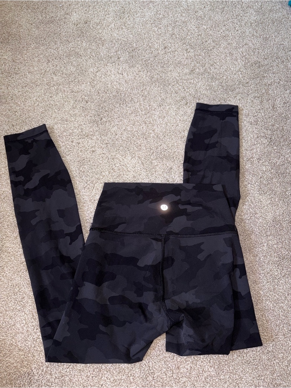 Lululemon Black Charcoal Camo Leggings